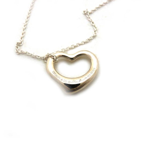 EUC TIFFANY & CO. Open Heart Tiffany Co Sv925 Open Heart Necklace - Picture 1 of 11